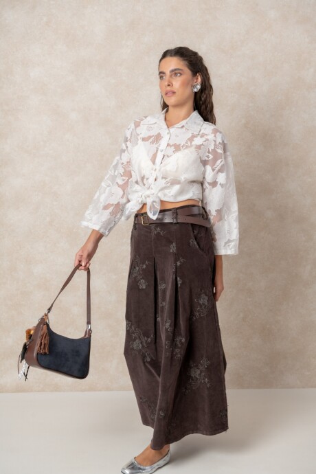 POLLERA MERY Chocolate