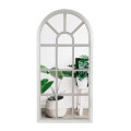 Espejo De Pared Colgante Decorativo Estilo Ventana 71x36cm Plateado