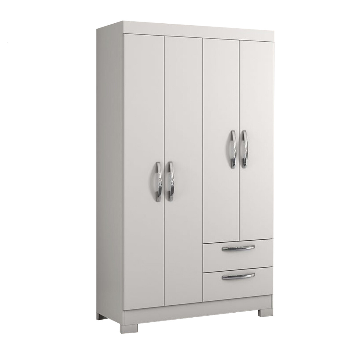 ROPERO 4 PUERTAS 2 CAJONES GUARDARROPA ARMARIO PLACARD CLOSET - BLANCO FLEX 