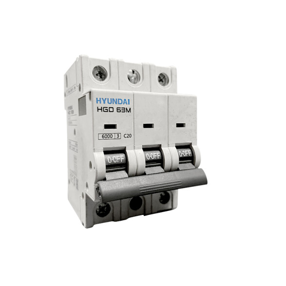 Llave térmica HGD63M din 3P 20A 6kA HY1720M