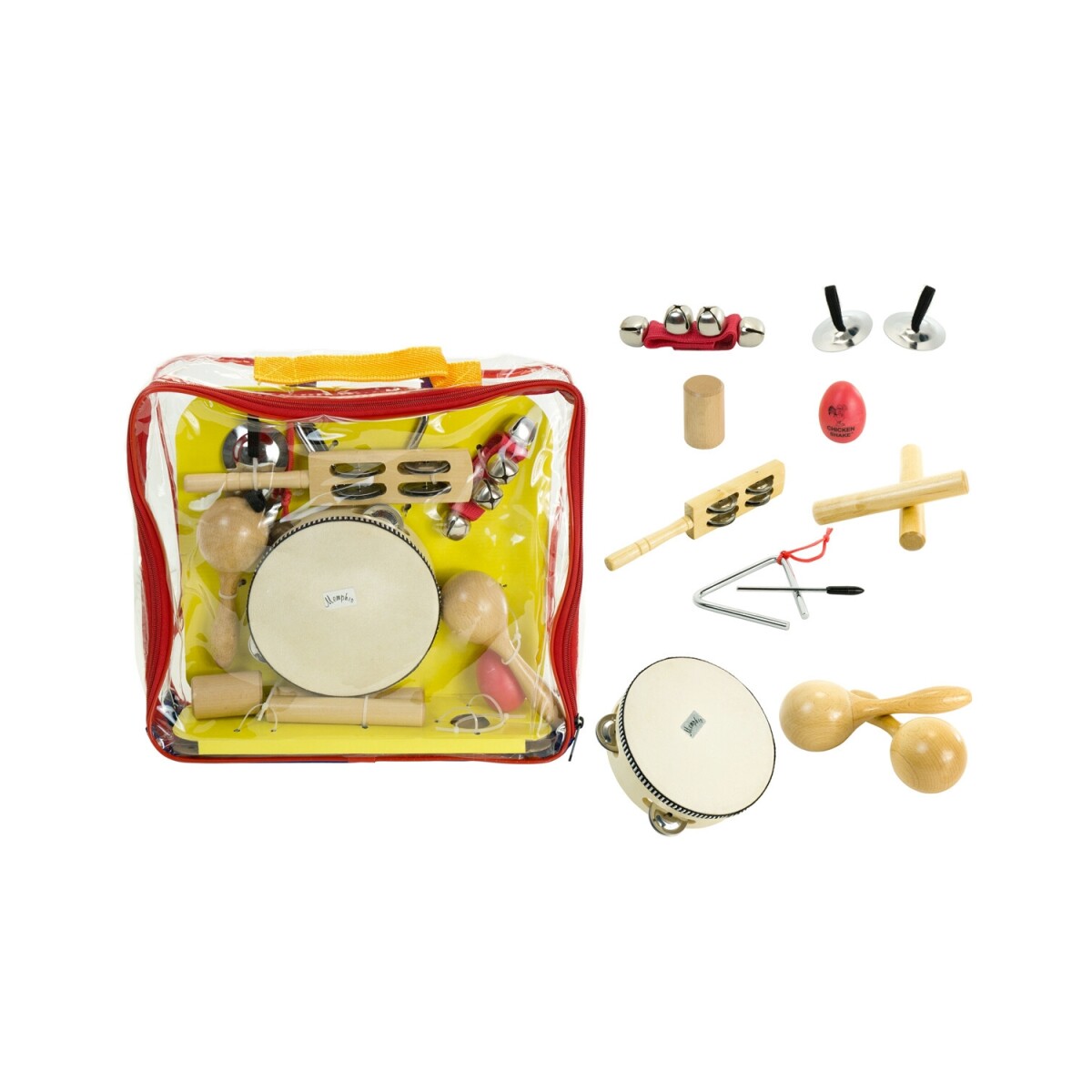 Set de percusión Memphis con 9 instrumentos y estuche 