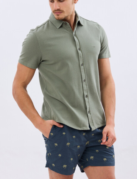 SHORT DE BAÑO BORDADO Azul