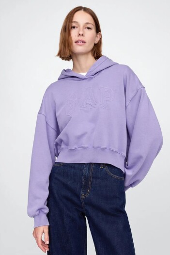 Buzo Canguro Logo Gap Mujer Wisteria Blossom