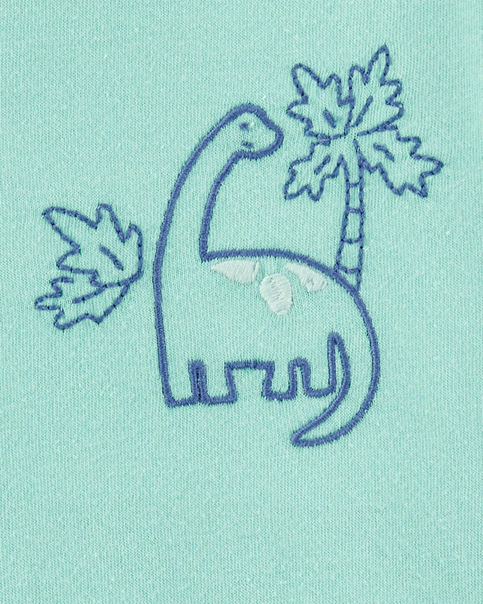 Set dos piezas de algodón, short y remera, diseño dino Sin color