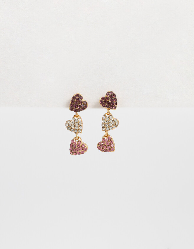 Aros Colgantes Largos Con strass Aros Colgantes Largos Con Strass - Dorado