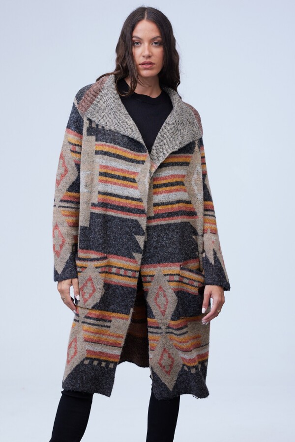 Cardigan Bolsillos MULTI/ANARANJADO