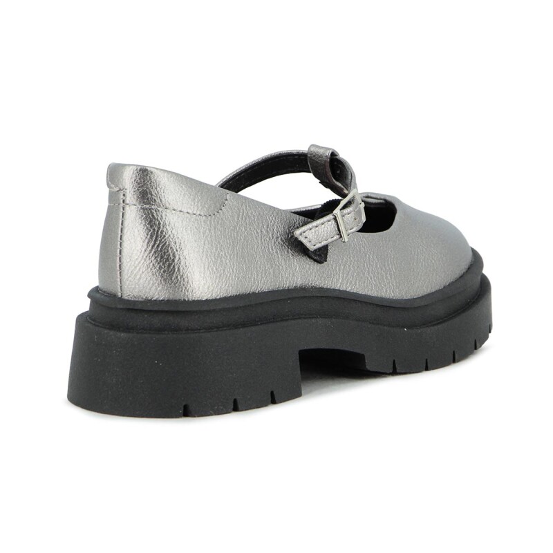 Molekinha Zapato Casual Infantil Napa Metal Malibu Plateado
