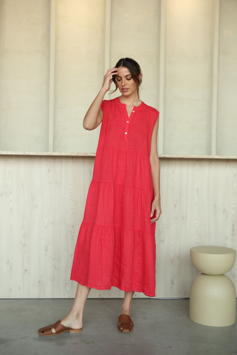 Vestido Clavel Long Rojo