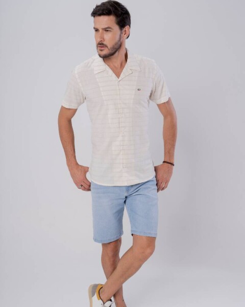 CAMISA MC BEIGE Beige