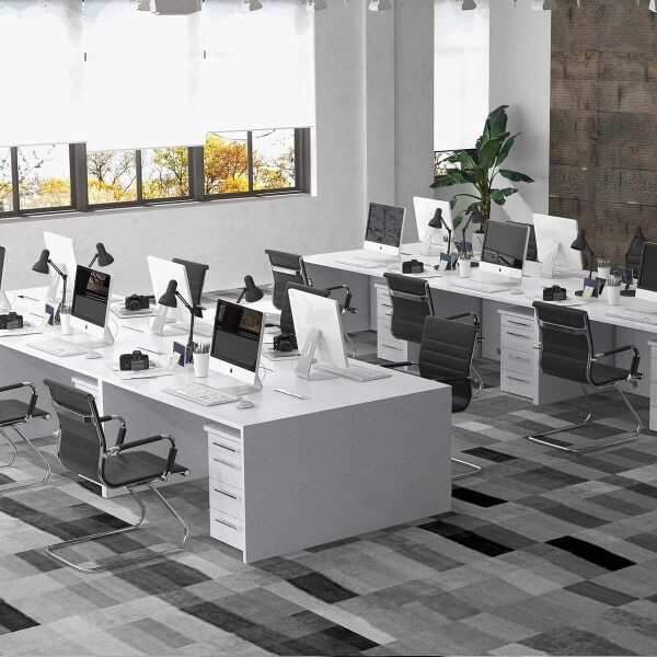 Silla Oficina Escritorio Ergonómica Respaldo Ejecutiva X4 Un Color Negro Plateado