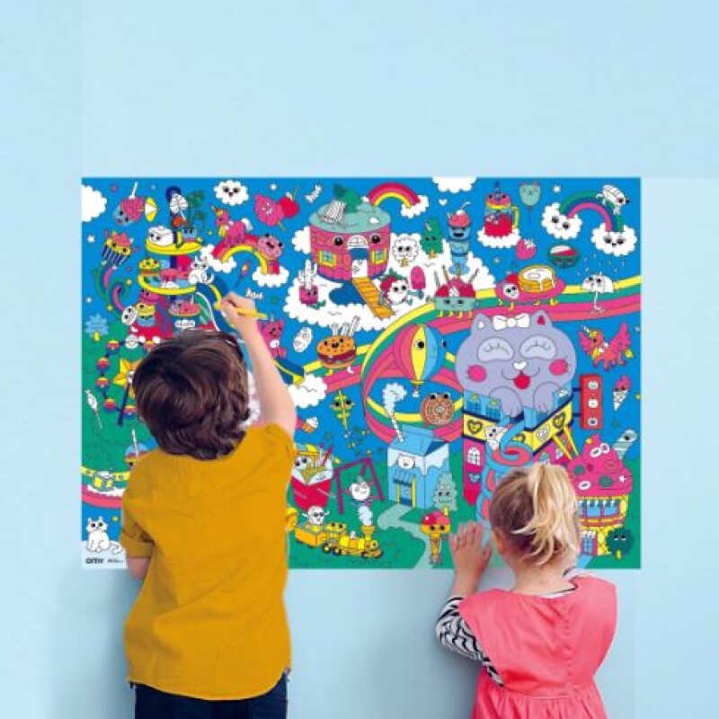 Poster para completar con stickers Kawaii