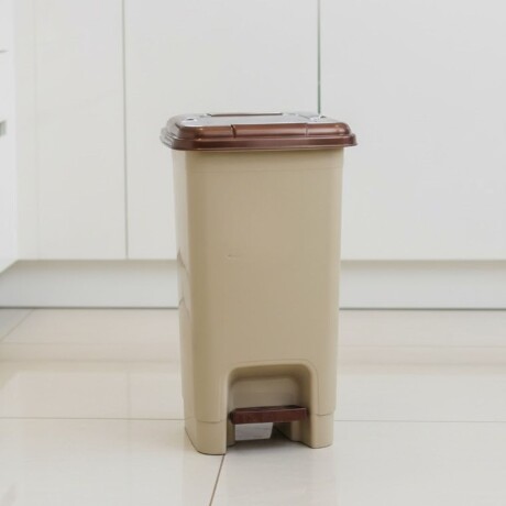 Tarro de residuos 15L con pedal BEIGE