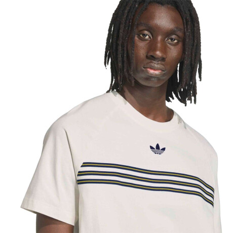 Remera Chest Stripes de Hombre Blanco