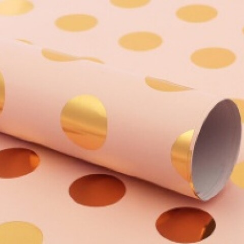 PAPEL DE REGALO CON LUNARES Y ESTAMPADO FOIL - 50×70 CM PAPEL DE REGALO CON LUNARES Y ESTAMPADO FOIL - 50×70 CM