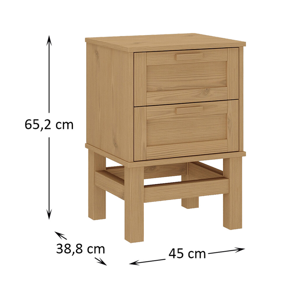 Mesa De Luz 2 Cajones Madera Maciza Mesa De Luz 2 Cajones Madera Maciza