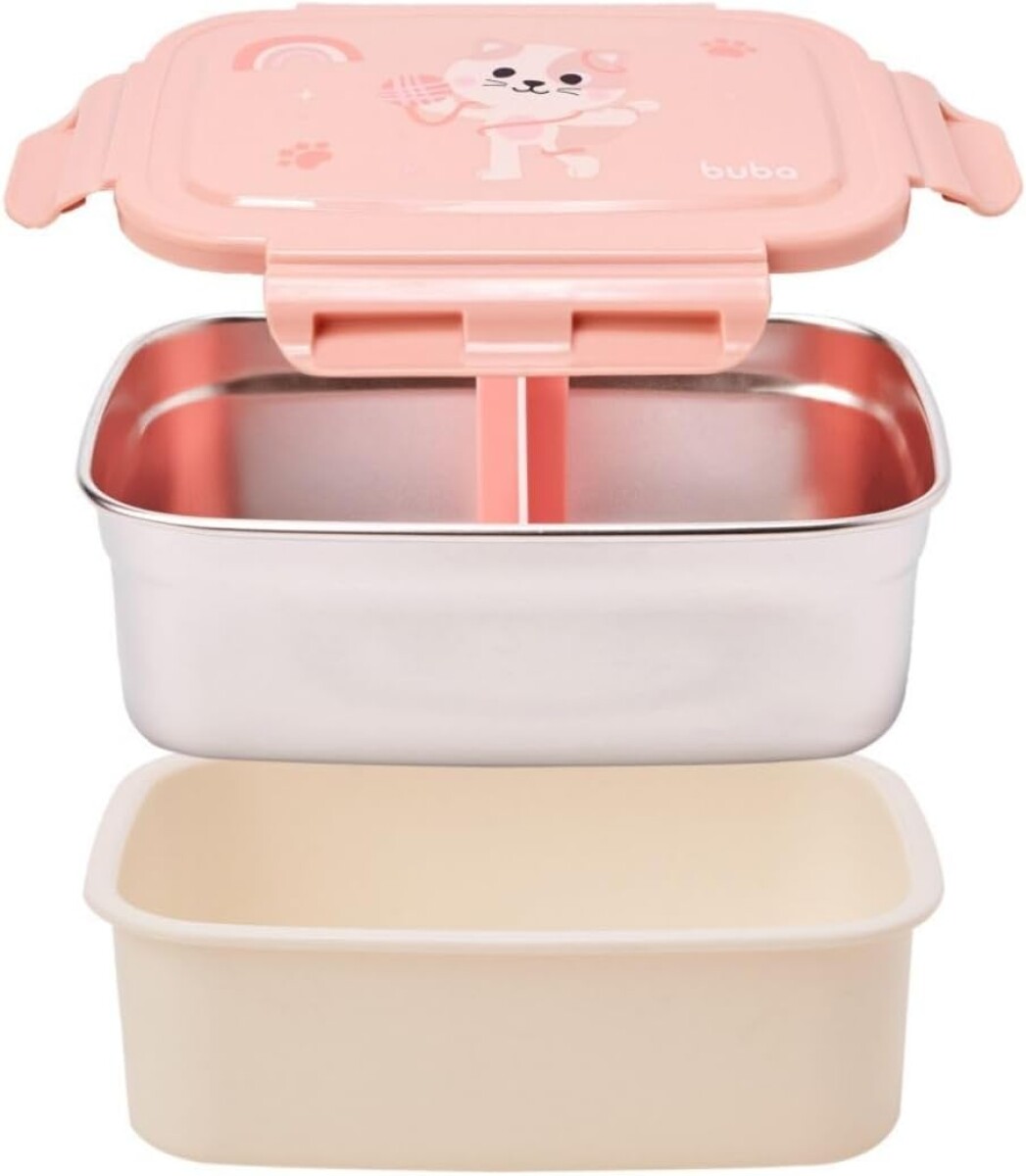 Lunchera bento box BUBA pastel colors - gatita 