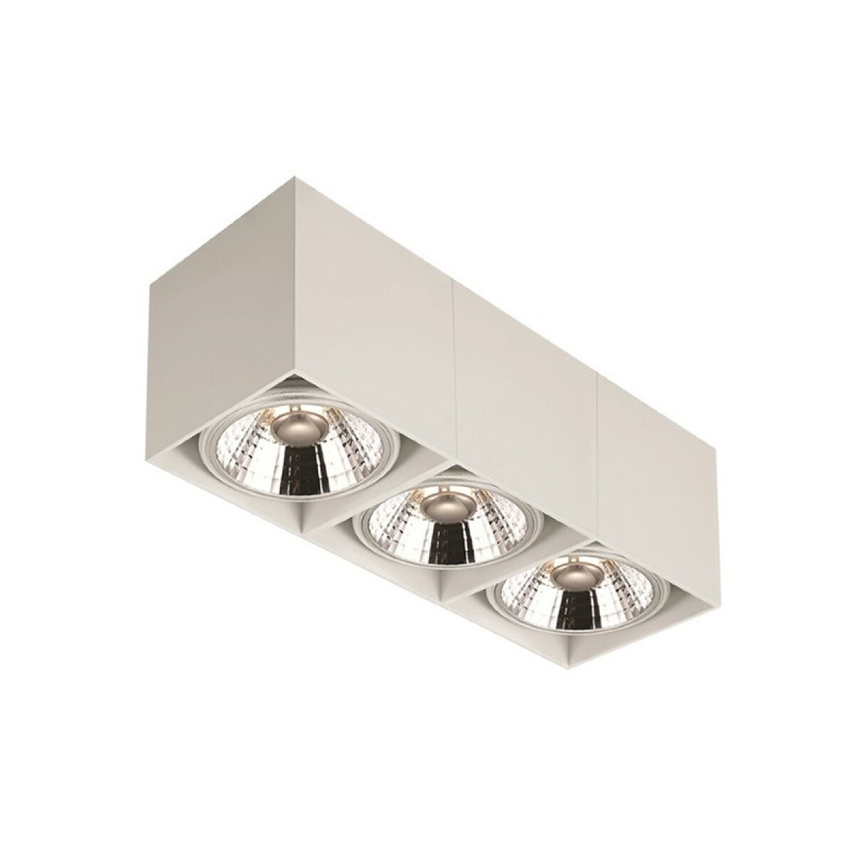 Downlight Lux Triple AR111 Machado Blanco 