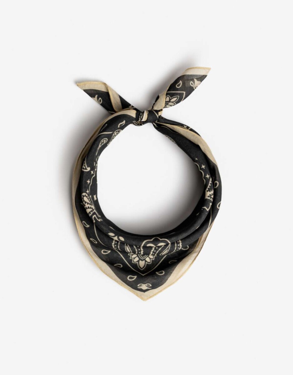 Pañuelo Estampa Paisley Burgundy - Negro 