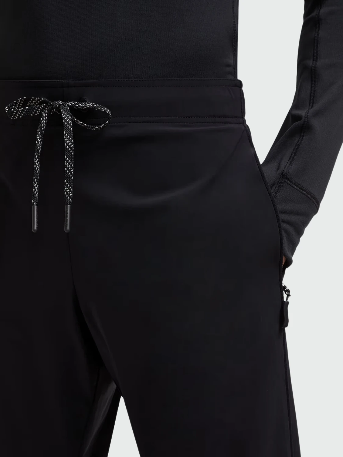 Moncler- Pantalon deportivo con cintura ajustable Negro