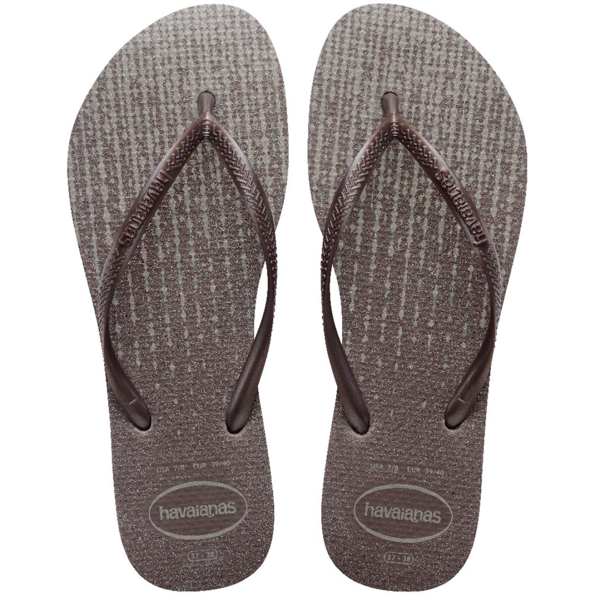 Sandalias de Mujer Havaianas Slim Gloss - Gris 