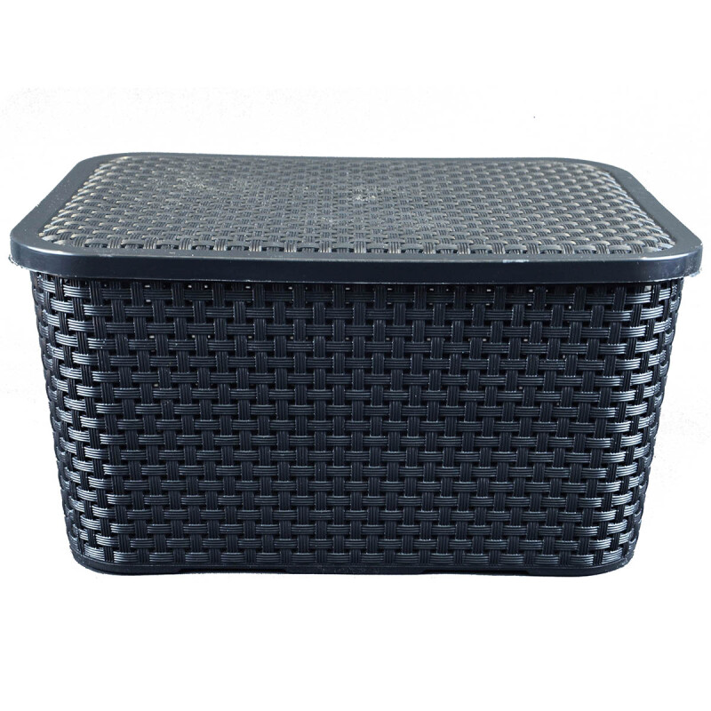 Set x2 Caja ratán 20 lts NEGRO