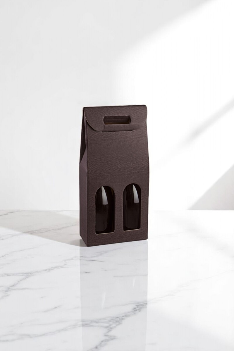 Caja c/ventana 2 botellas 18x9x38,5 - 38304 - SKIN COFFEE 