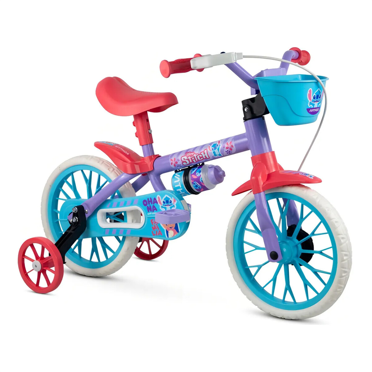 Bicicleta Stitch Disney Rodado 12" - BICICLETA STITCH RODADO 12 NATHOR 51014 
