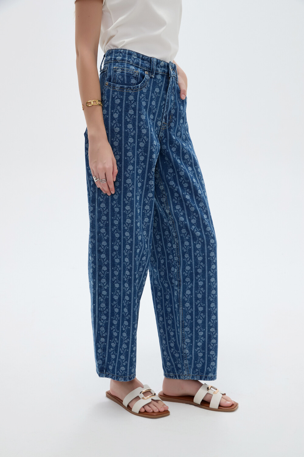 Pantalon Sisal Azul Medio