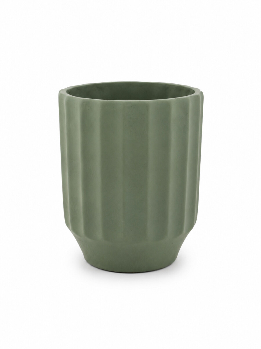 MACETA DECORATIVA CURVA - VERDE 
