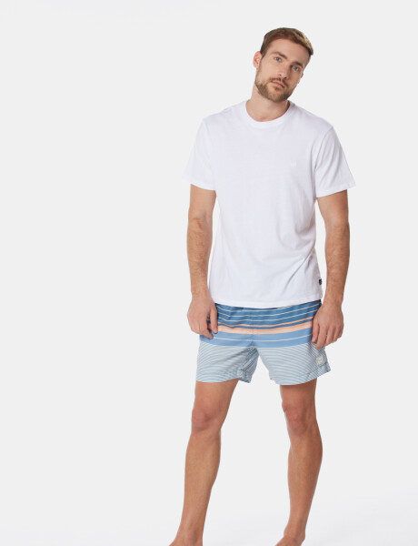 SHORT DE BAÑO RAYADO Azul