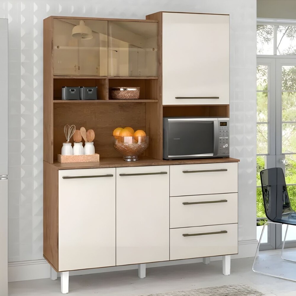 Kit Absoluto de Cocina - 5 puertas 3 cajones Cinamomo/Arena