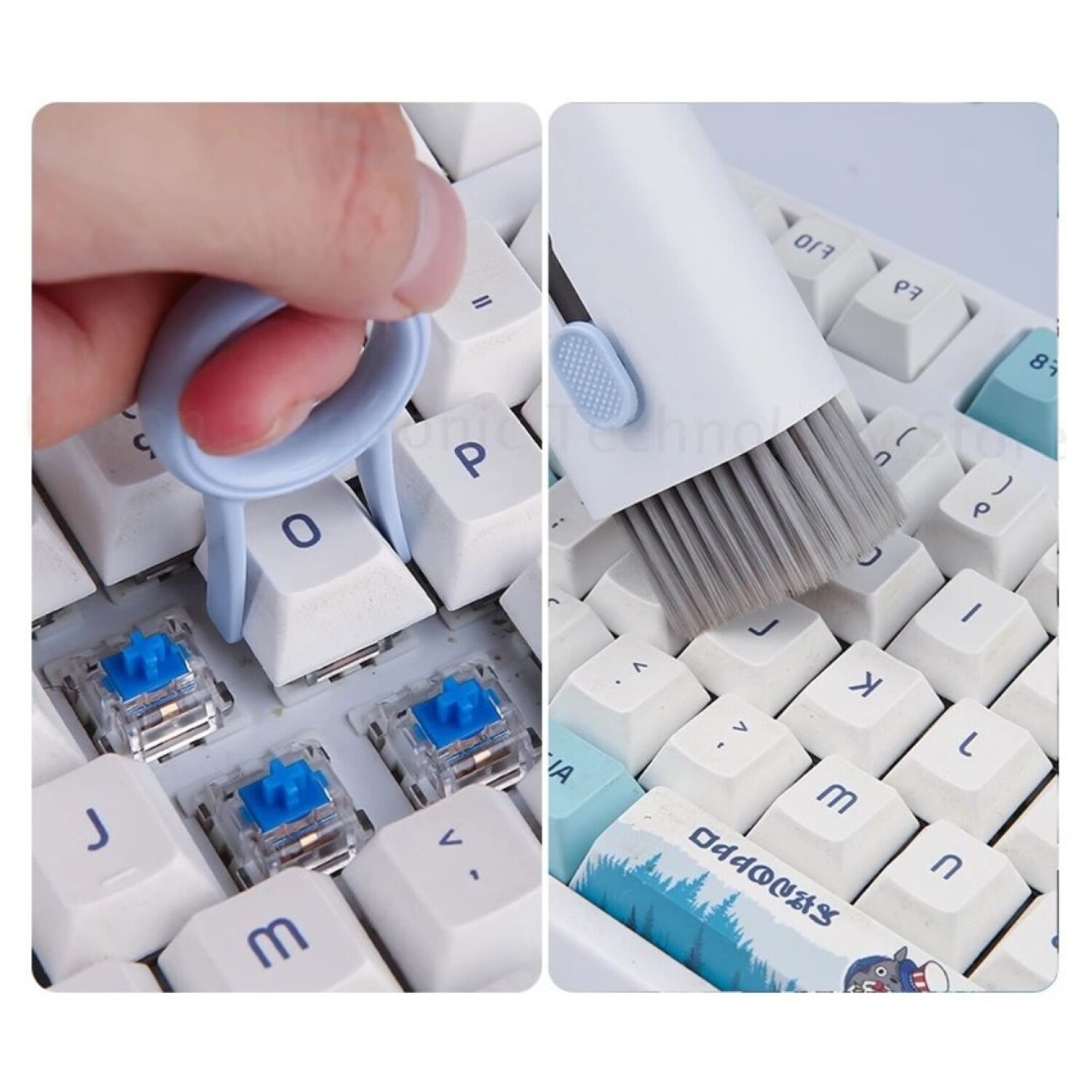 Comprar Cepillo de limpieza de teclado, herramienta de limpieza de  auriculares Bluetooth, limpiador de pantalla de ordenador portátil, Kit de  extracción de teclas para AirPods