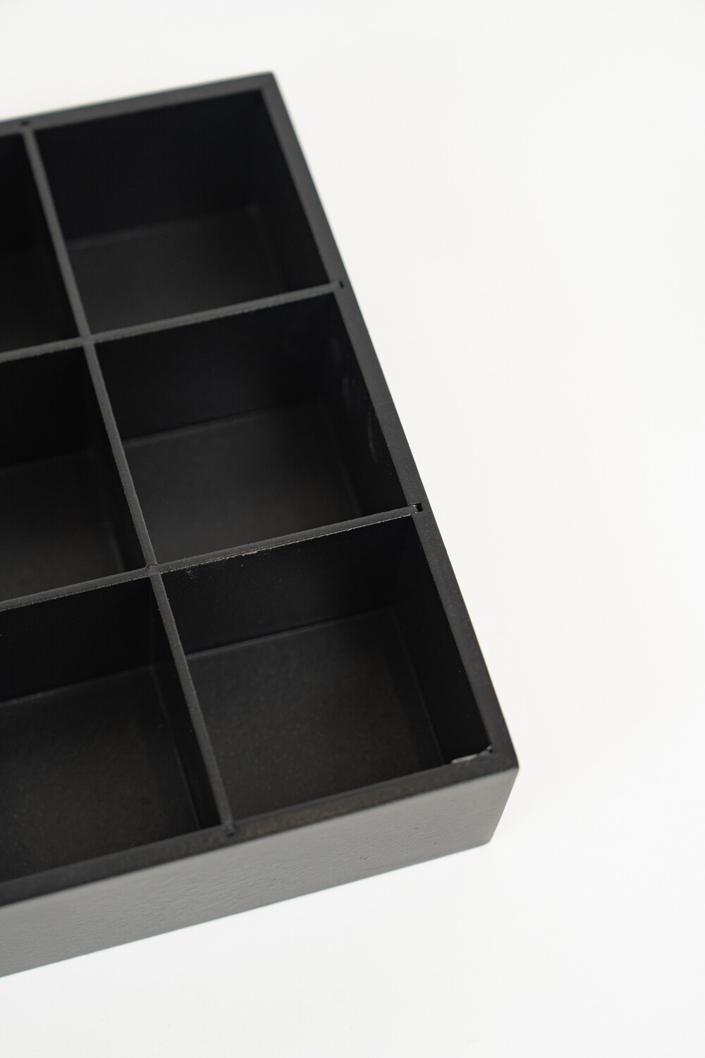 Caja Para Té Vemir, 6 Separaciones. Negro