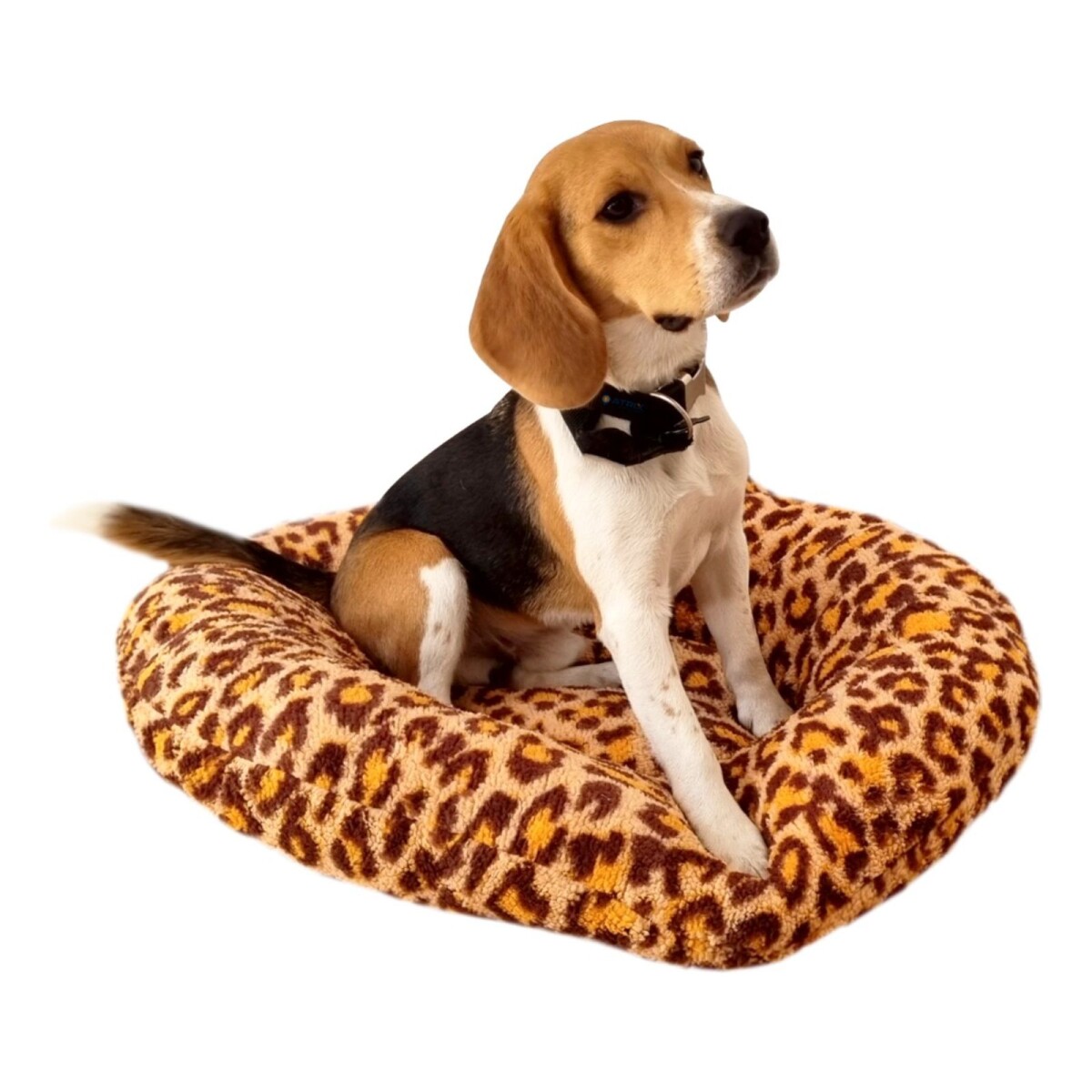 Cama Colchon Perro Gato Grande Redondo Puff Comodo 60 Cm - Variante Diseño Animal Print 