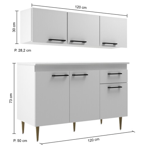Kit de Cocina o Lavadero Bajo Mesada con Tapa y Mueble Aéreo Kit de Cocina o Lavadero Bajo Mesada con Tapa y Mueble Aéreo