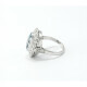 Anillo Oro 18K Blanco Con Aguamarina Central Y Brillantes Anillo Oro 18K Blanco Con Aguamarina Central Y Brillantes