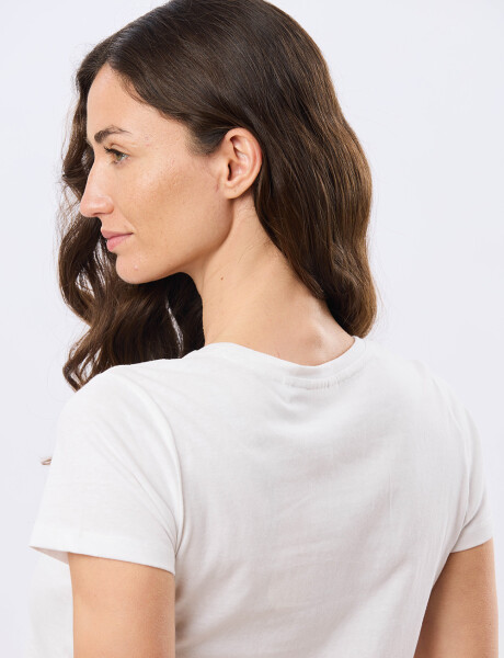 REMERA BORDADA DE ALGODÓN Blanco