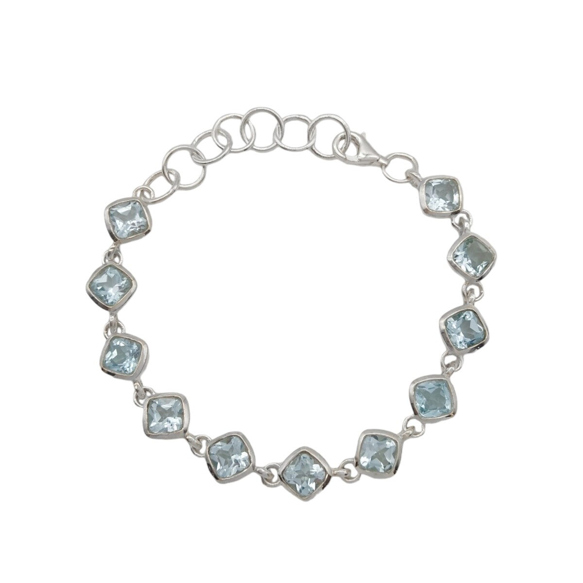 Pulsera rombo-Plata 925-Piedra topacio-PU3021 - conpiedra 