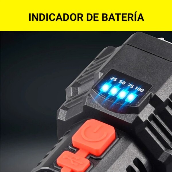 Linterna Luz Recargable USB Camping Táctica 5 Leds Portatil Variante Color Negro