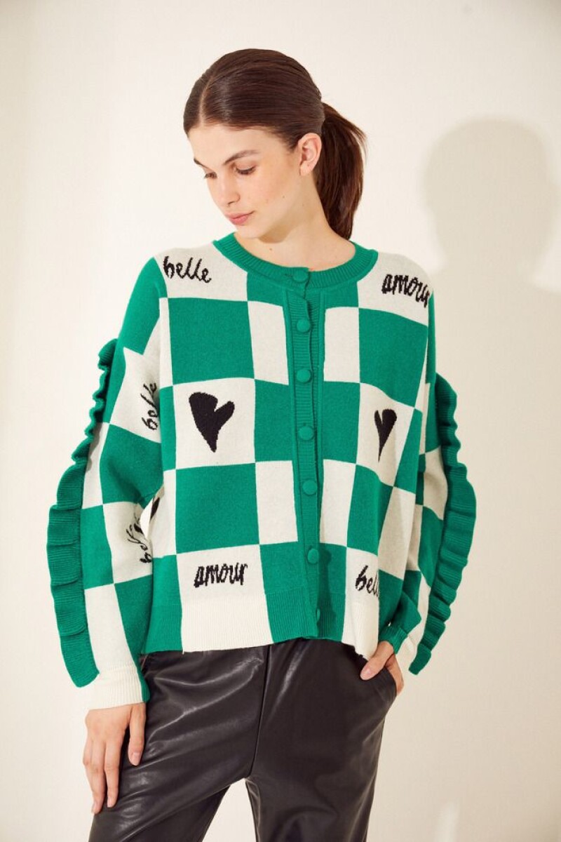 CARDIGAN CHESS - VERDE 