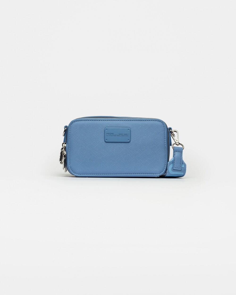 Bandolera New Penny en efecto cuero saffiano Coast Blue