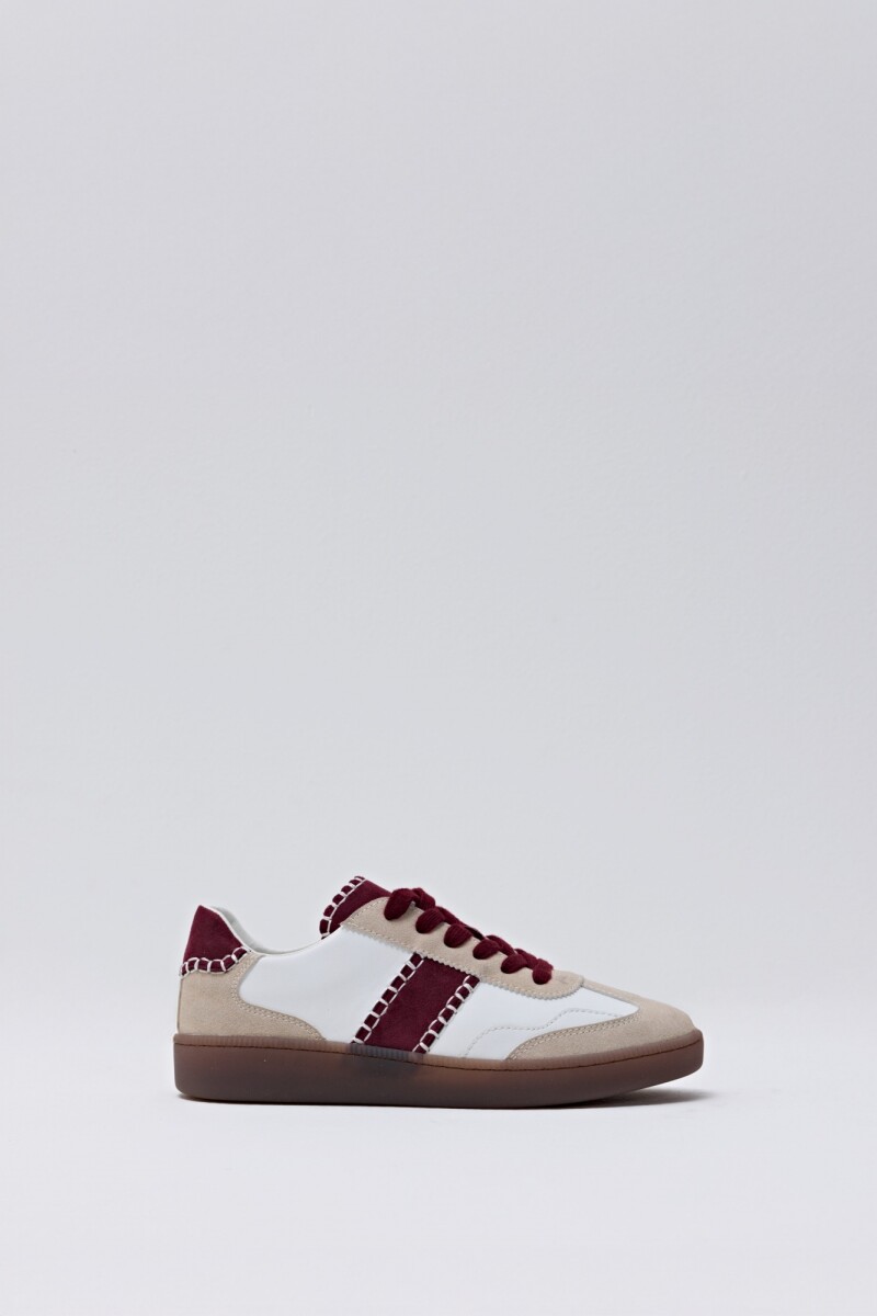 Zapatilla con bordado - beige 