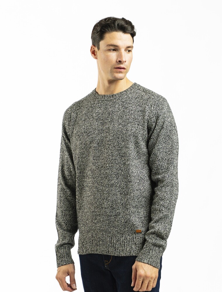 Buzo Shetland Negro Melange