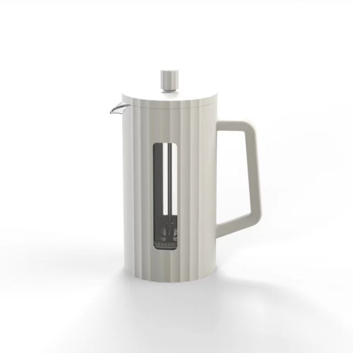 CAFETERA/TETERA FRENCH 350ML BOROSILICATO/PP BLANCO CATANIA 