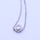 Colgante oro 18k blanco y brillante. Colgante oro 18k blanco y brillante.