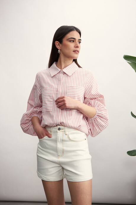 Camisa Flora Roja