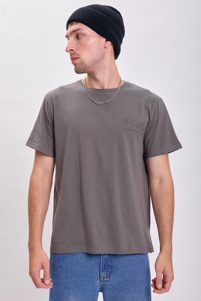Remera estampa Gris Oscuro