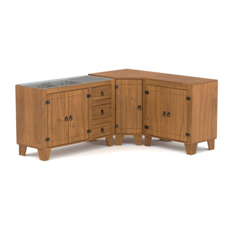 Bajo mesada esquinero Linea Naturale Roble