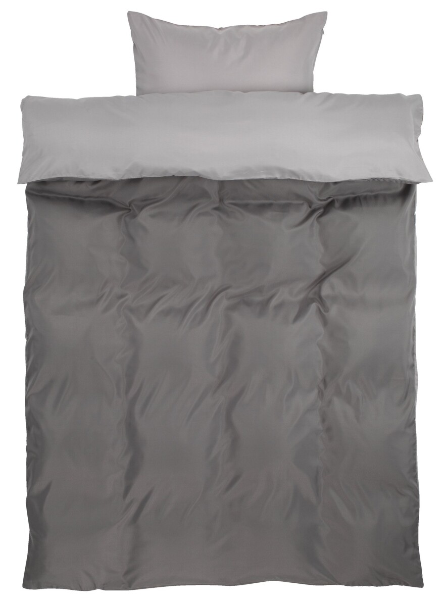 Juego funda nórdica CATERINA microfibra 155x220 gris 