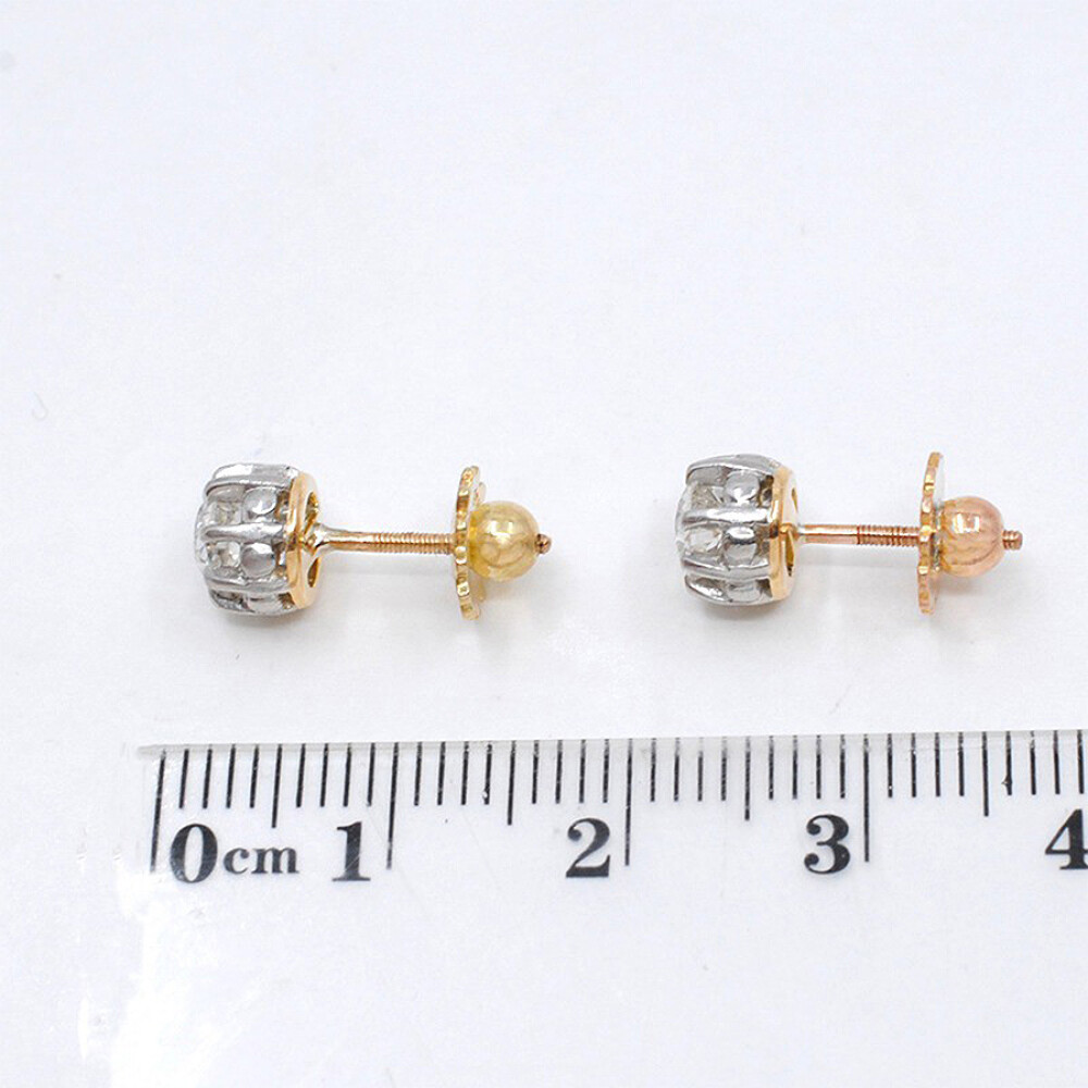 Caravanas En Oro 18K Y Brillantes Caravanas En Oro 18K Y Brillantes